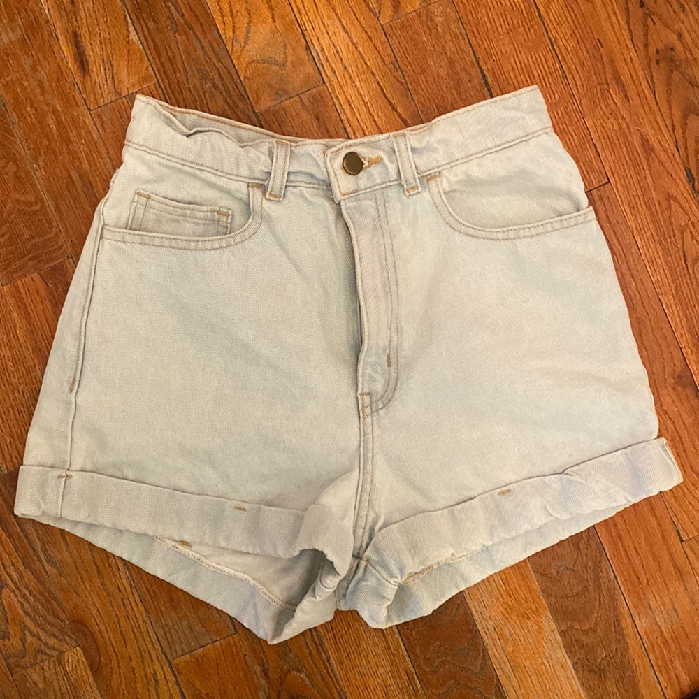 American Apparel High Waisted Denim Short